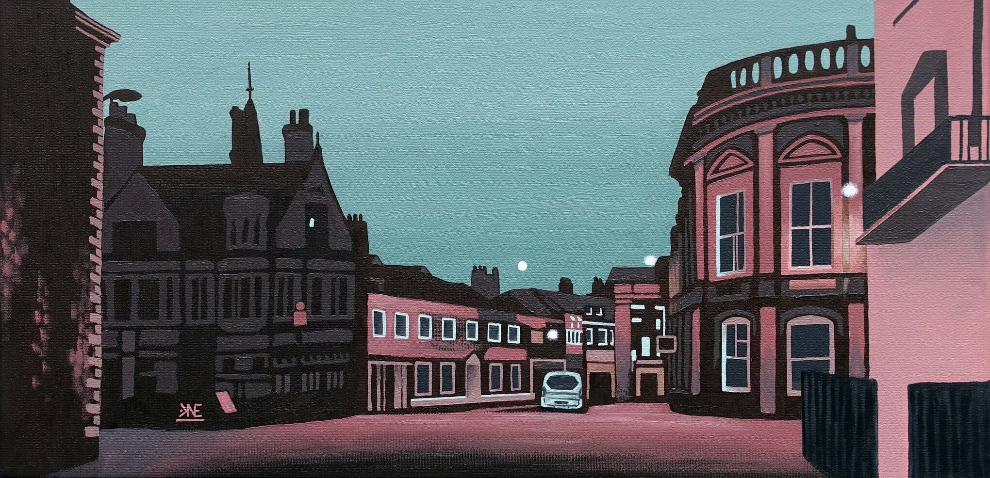 Nightfall @ Blake Street, York painting